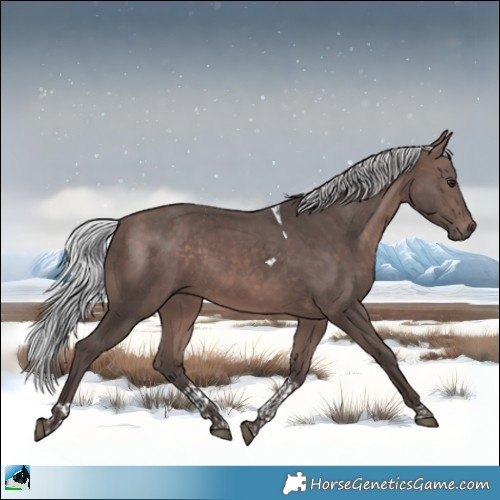 Horse Color:Platinum Silver Bay Tobiano 
