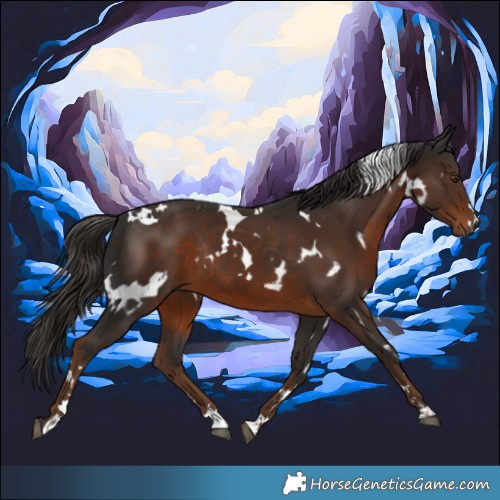 Horse Color:White Spotted Liver Chestnut Rabicano 