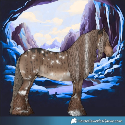 Horse Color:White Spotted Liver Red Dun Brindle 