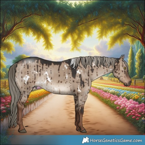 Horse Color:White Spotted Liver Red Dun Brindle 