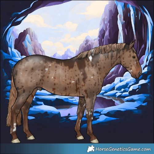 Horse Color:White Spotted Liver Red Dun Rabicano Brindle 