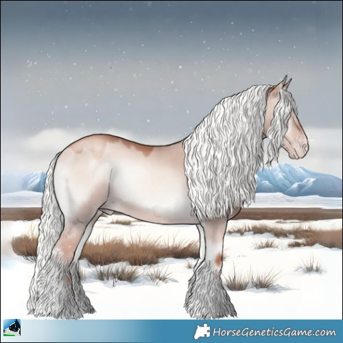 Horse Color:Gold Champagne Onyx Mushroom Sabino Rabicano 