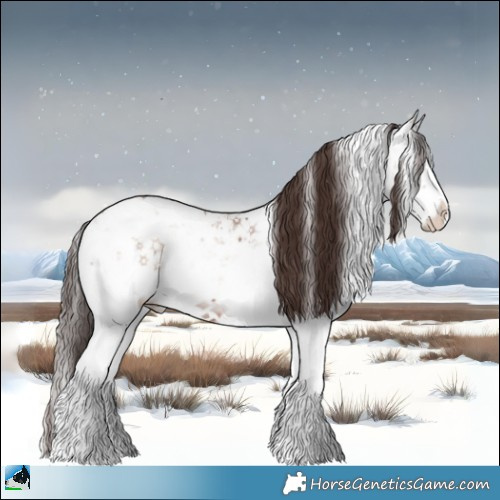 Horse Color:Classic Champagne Ice Onyx Mushroom Sabino 