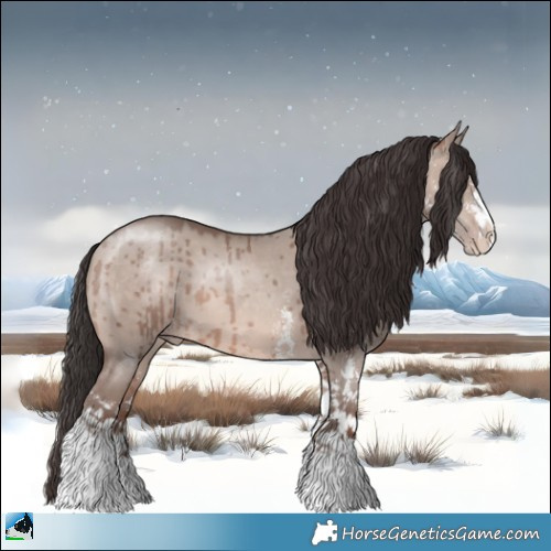 Horse Color:Sable Champagne Dun Mushroom Sabino Brindle 