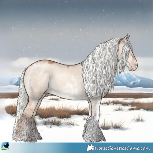 Horse Color:Gold Champagne Dun Mushroom Sabino 