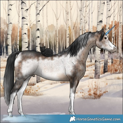 Horse Color:White Spotted Brown Dun Sabino Frame Brindle 