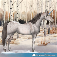 Horse Color:Platinum Brown Pearl Dun Tobiano Brindle 