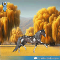 Horse Color:Platinum White Spotted Liver Chestnut 