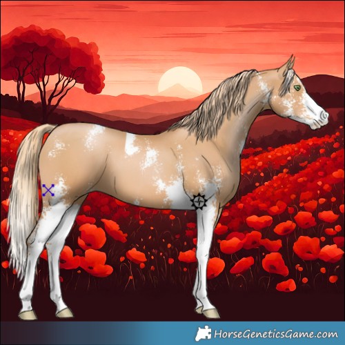 Horse Color:Chestnut Pearl Sabino