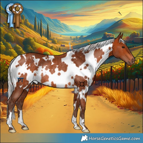 Horse Color:White Spotted Silver Bay Rabicano 