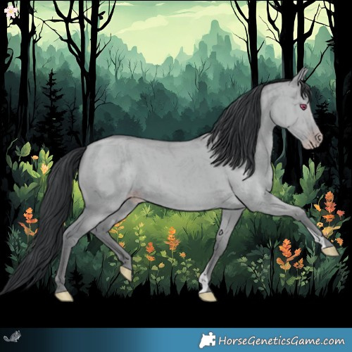 Horse Color:Classic Champagne Chinchilla Dun Brindle 