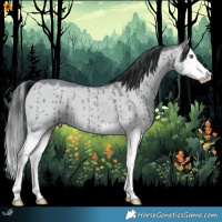 Horse Color:Classic Champagne Chinchilla Dun Splash Brindle