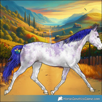 Horse Color:Watercolor White Spotted Bay Ice Dun Mushroom Sabino 