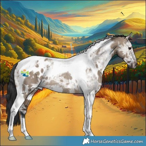 Horse Color:White Spotted Brown Ice Dun Tobiano Rabicano 