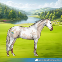 Horse Color:Red Dun Roan Splash Tobiano 