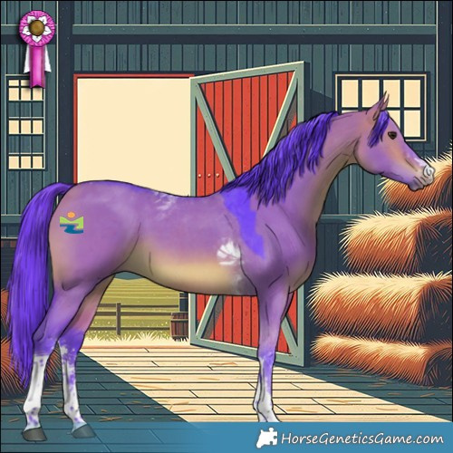 Horse Color:Watercolor Bay Dun Sabino Tobiano 