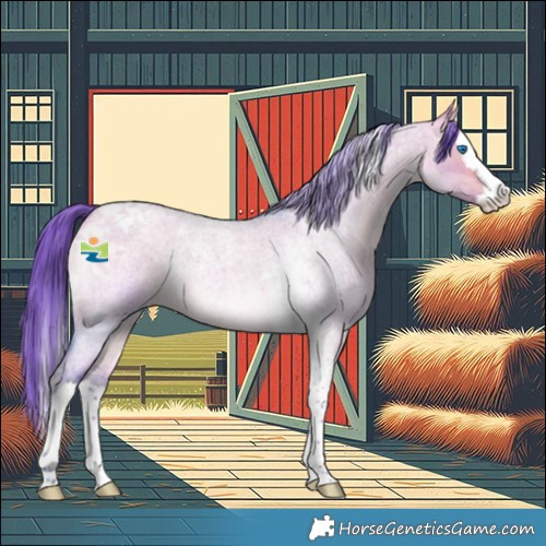 Horse Color:Watercolor Brown Roan Dun Splash Tobiano 