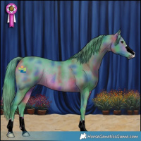 Horse Color:Nacre Watercolor Bay Rabicano 