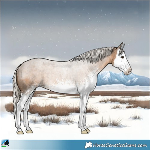 Horse Color:White Spotted Chocolate Palomino Roan Splash Rabicano