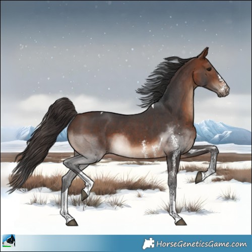 Horse Color:Bay Sabino Tobiano Rabicano 