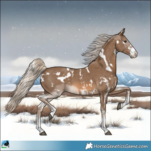 Horse Color:White Spotted Chocolate Palomino Sabino 
