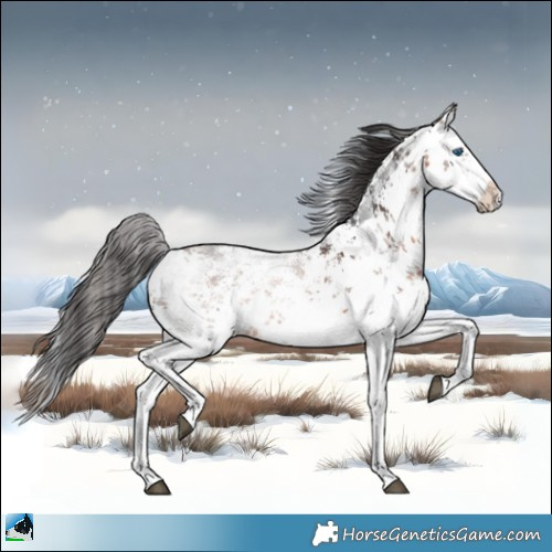 Horse Color:White Spotted Bay Sabino Splash Rabicano 