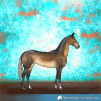 Horse Color:Silver Buckskin Rabicano 