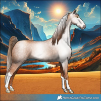 Horse Color:Gray Gold Champagne Tobiano 