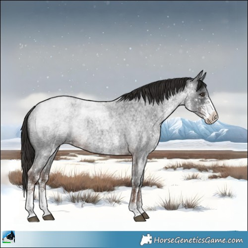 Horse Color:White Spotted Liver Red Roan 