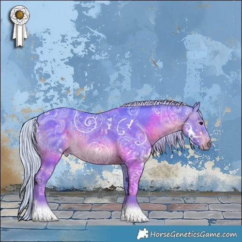 Horse Color:Watercolor White Spotted Silver Brown Ice 