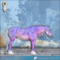 Horse Color:Watercolor White Spotted Silver Brown Ice 