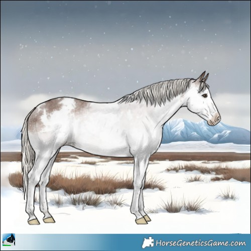 Horse Color:White Spotted Liver Red Roan Splash 