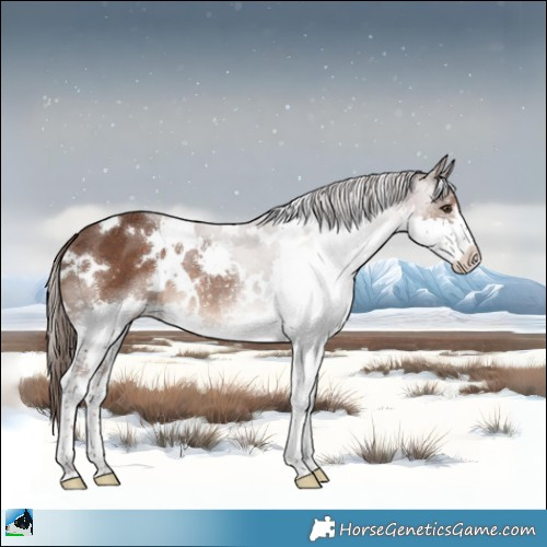 Horse Color:White Spotted Liver Chestnut Splash 