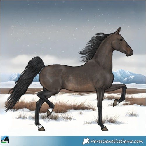 Horse Color:Brown Dun Rabicano 