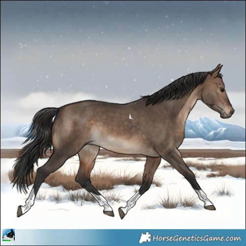 Horse Color:Brown Dun Tobiano Rabicano 