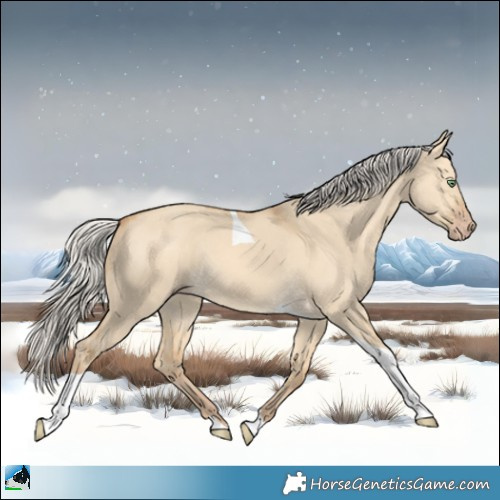 Horse Color:Silver Sable Cream Champagne Dun Tobiano Rabicano 