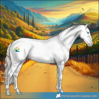 Horse Color:Perlino Mushroom Sabino Splash 