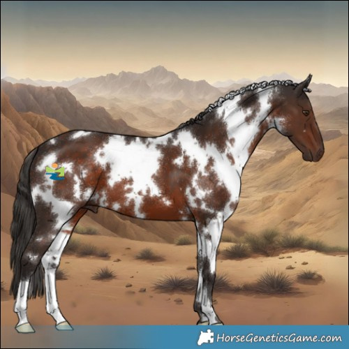 Horse Color:White Spotted Liver Chestnut 