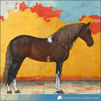 Horse Color:Liver Chestnut Sabino Tobiano 