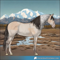Horse Color:Silver Perlino  and Classic Champagne Dun 