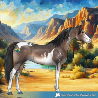 Horse Color:Brown Sabino Tobiano