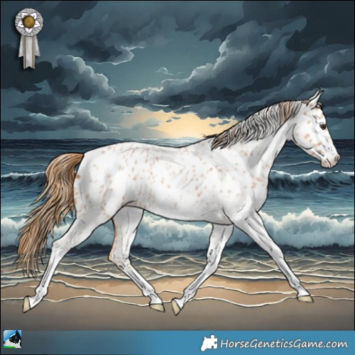 Horse Color:White Spotted Red Roan Appaloosa 