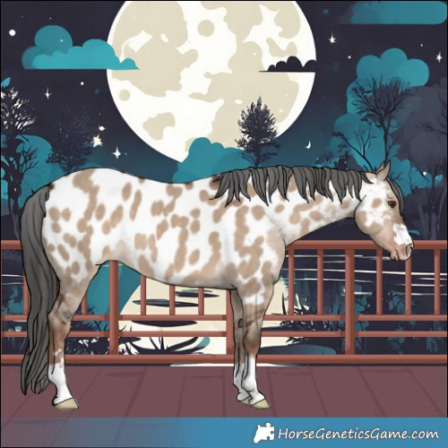Horse Color:Liver Red Dun Appaloosa 