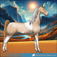 Horse Color:Red Roan Pearl Tobiano Frame 