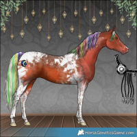 Horse Color:Painted Silver Brown Tobiano 