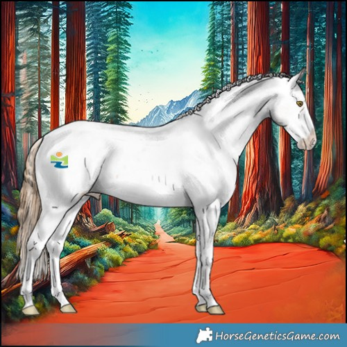 Horse Color:White Spotted Chestnut Pearl Appaloosa 