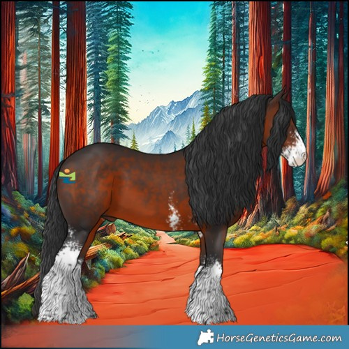 Horse Color:Brown Sabino 