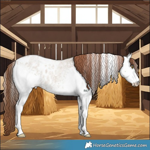 Horse Color:White Spotted Classic Champagne Roan Dun Appaloosa 