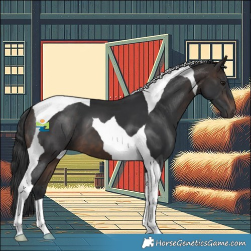 Horse Color:Brown Tobiano 