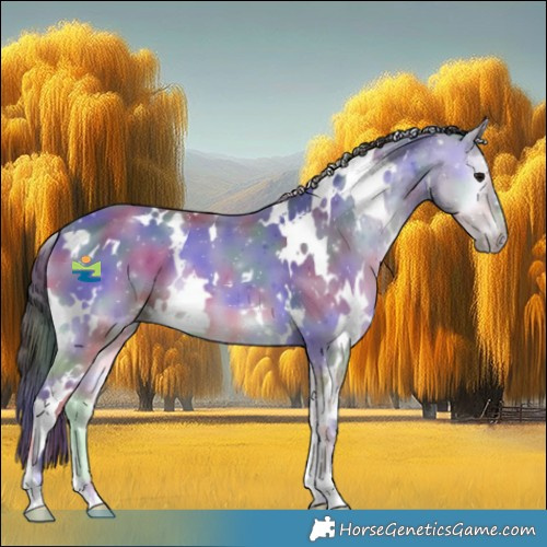 Horse Color:Nacre White Spotted Buckskin Onyx 